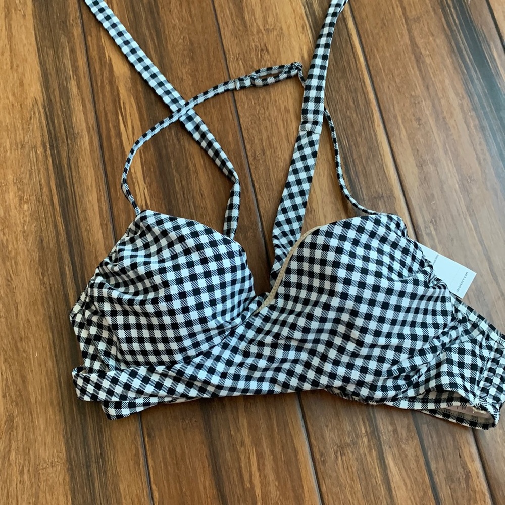 BNWT Old Navy Gingham Halter Bikini Top